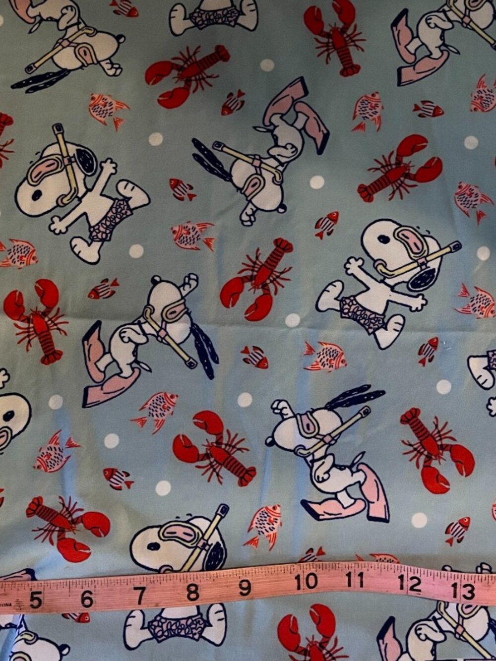 19 pc Snoopy scrap fabric - bundle 9 - Picture 14 of 15